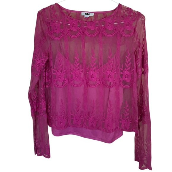 Barbie Pink Winter Lace Top - Picture 5 of 5